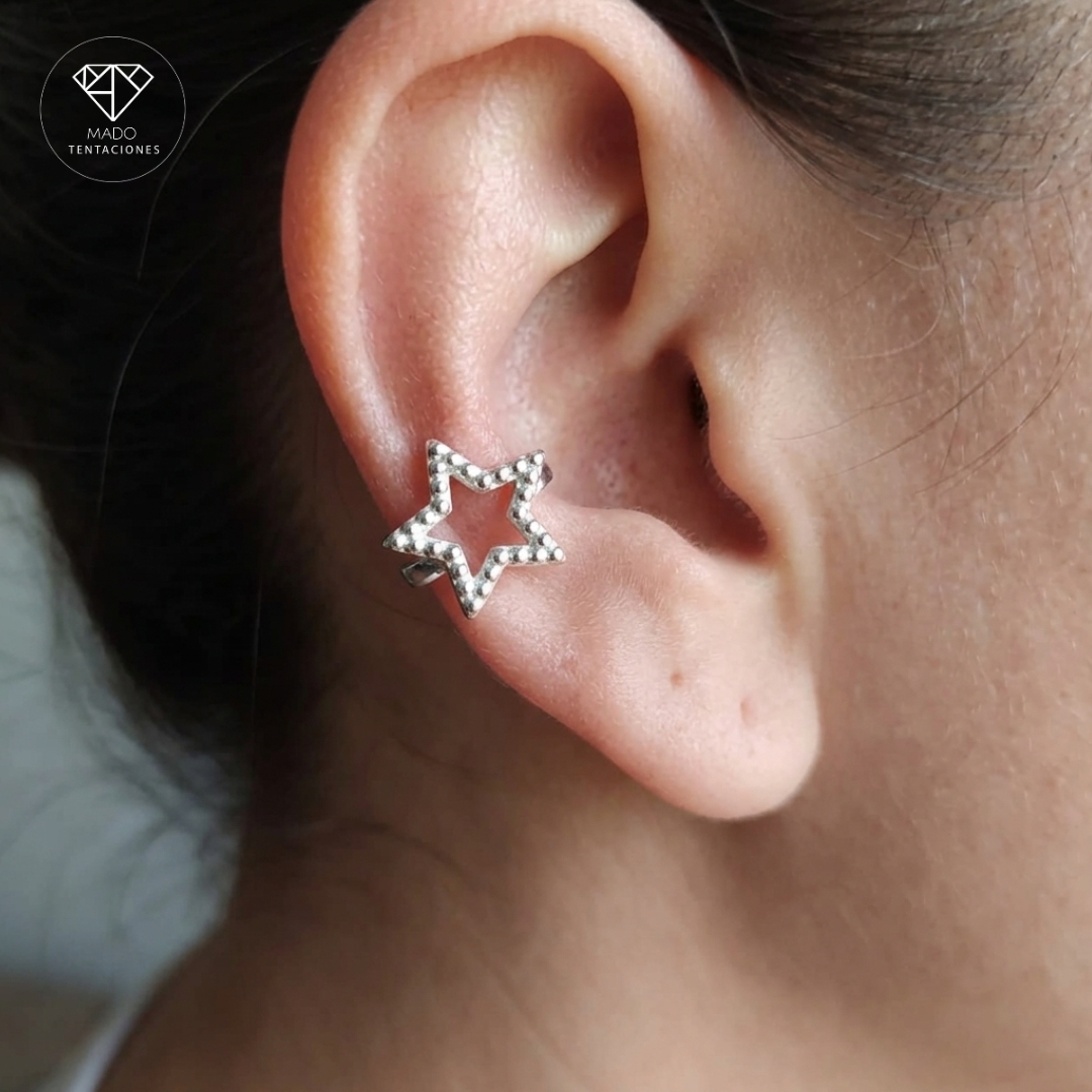 Ear Cuff Estrella Plata 925