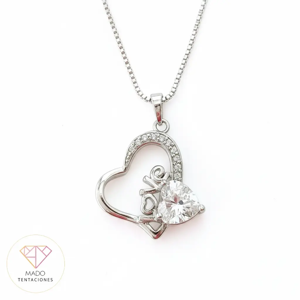 Collar Corazón Love Brillante