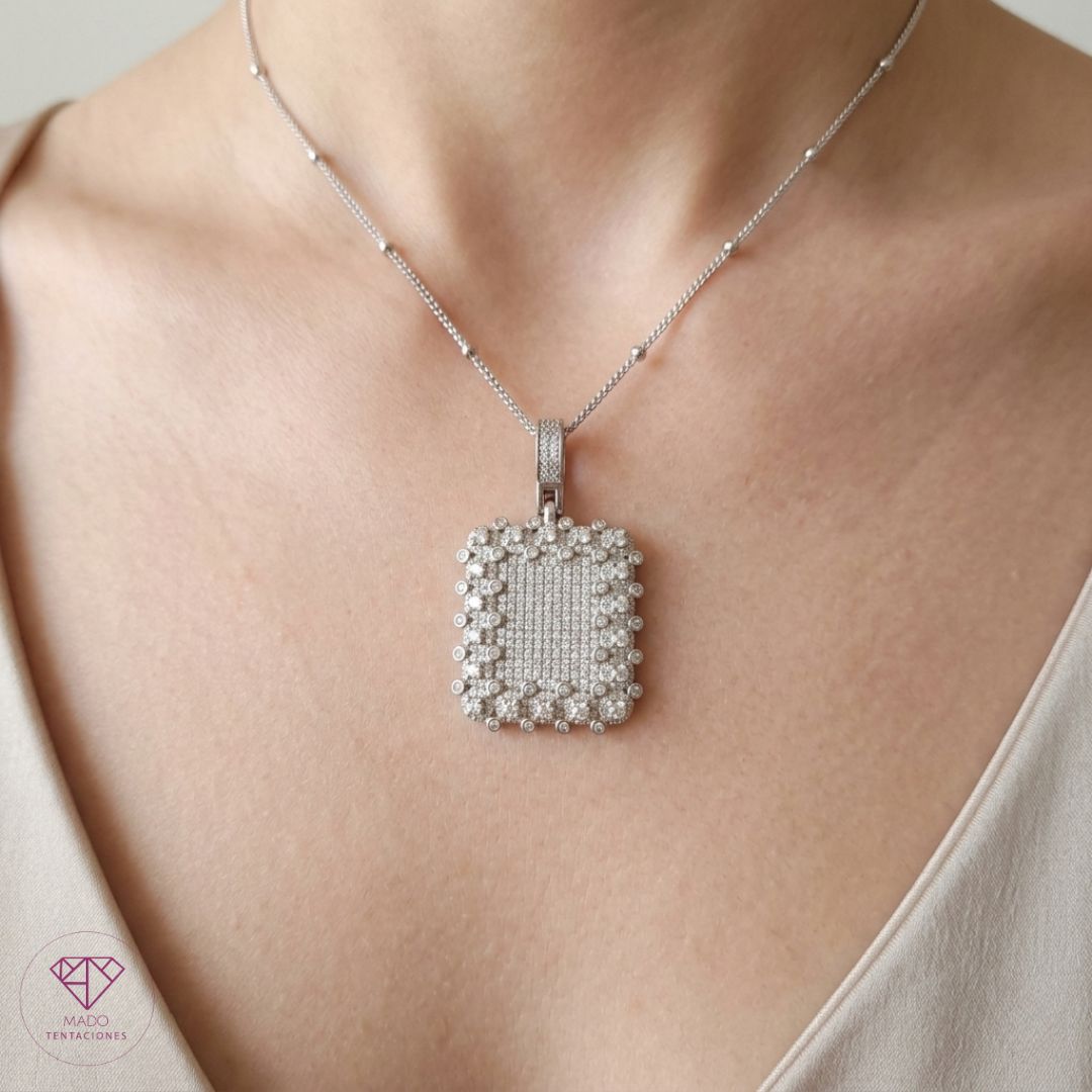 Placa Luxury Pavé Plata