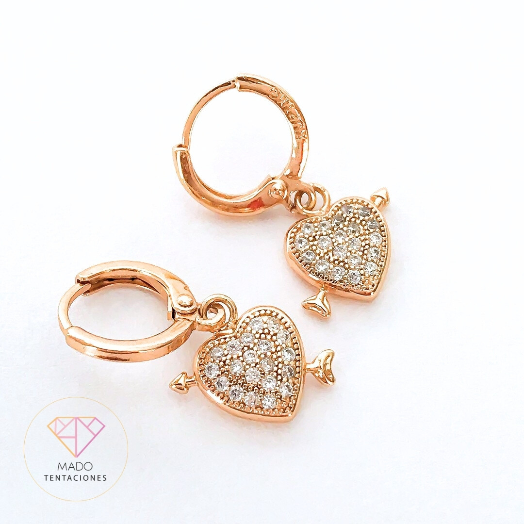 Aretes Colgantes Flecha Romántica