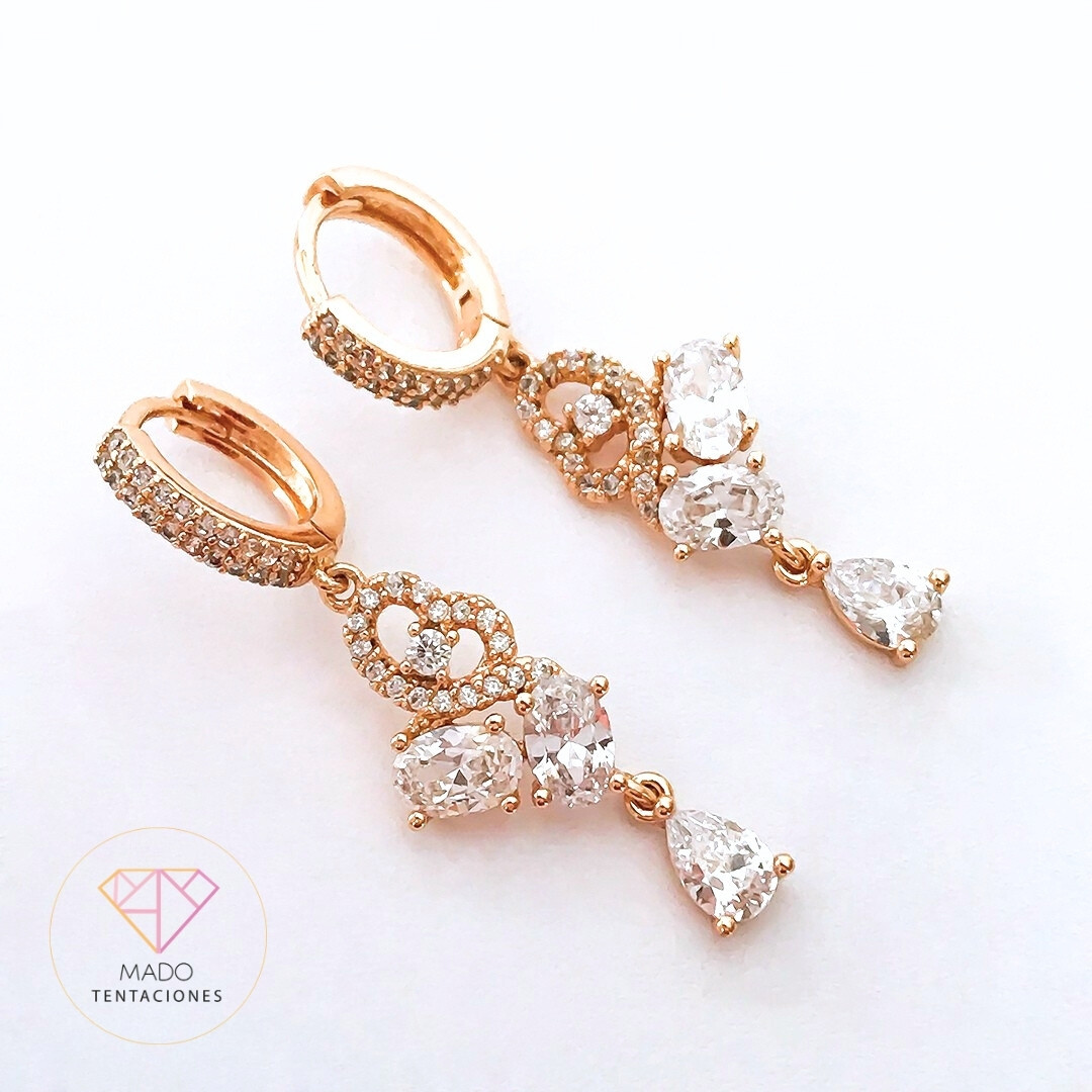 Aretes Colgantes Royale Drop Rose