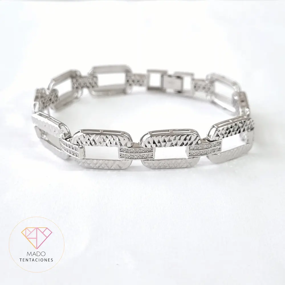 Pulsera Eslabones Diamantados