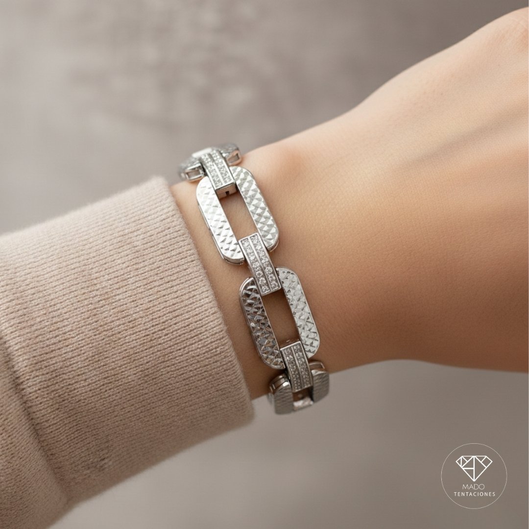 Pulsera Eslabones Diamantados