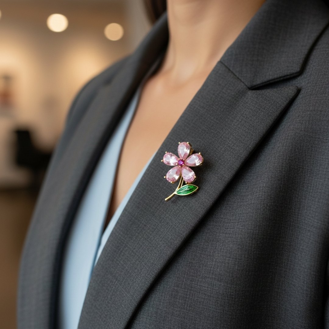 Broche Flor Rosa
