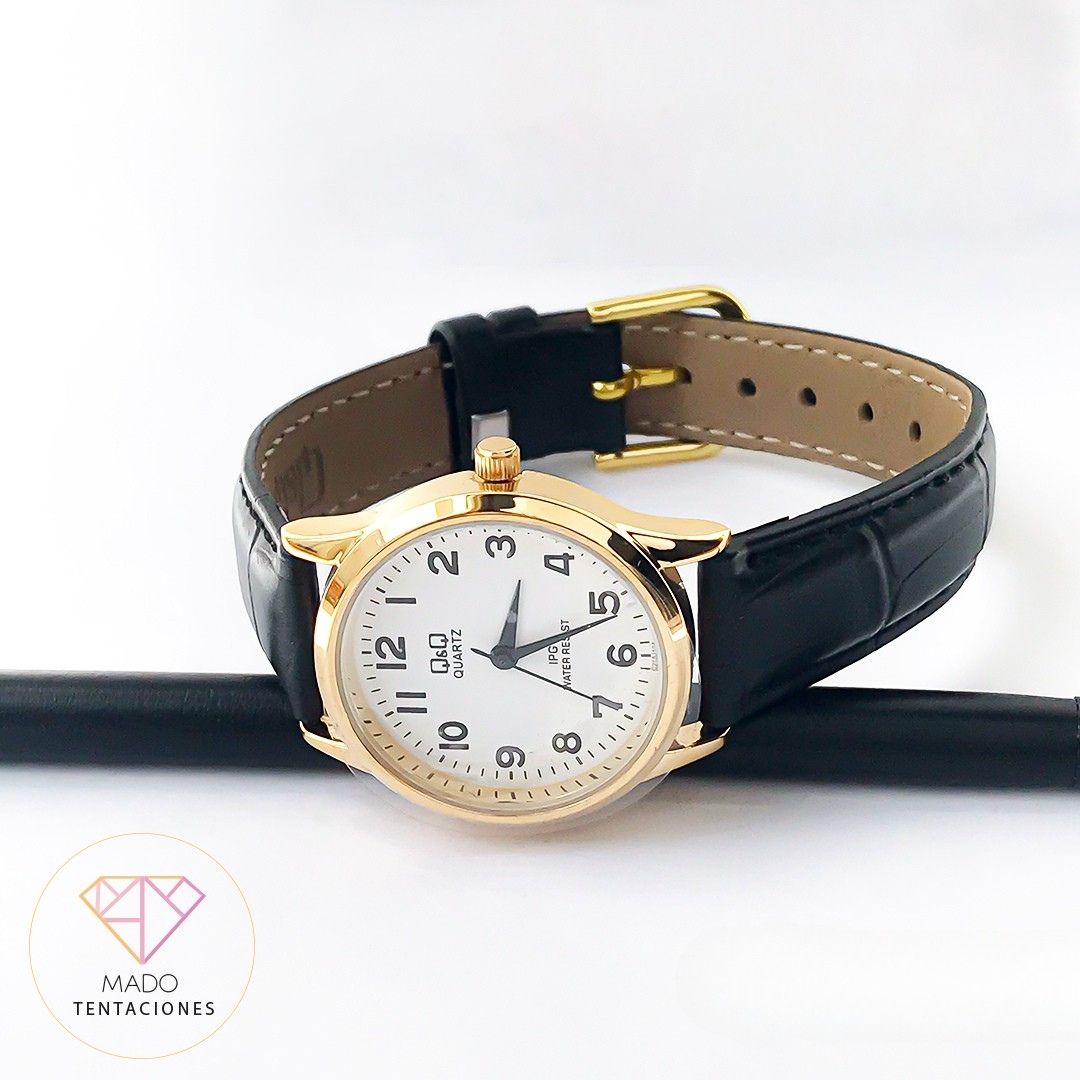 Reloj Q&Q Classic Gold & Leather