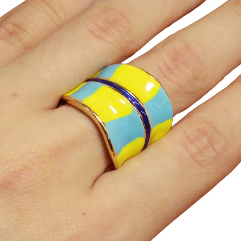 Anillo Esmalte Dúo #7
