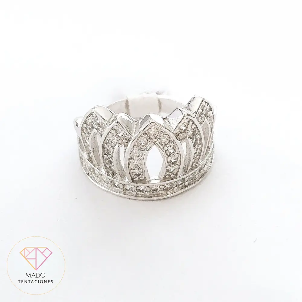 Anillo Corona Blanca #7
