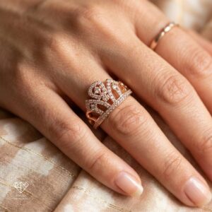 Anillo Tiara Dorada #7