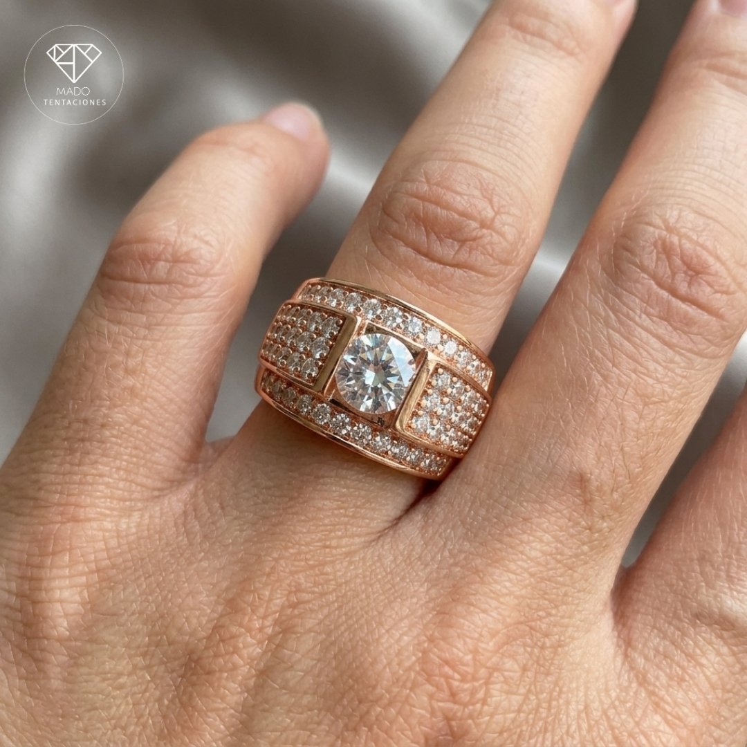 Anillo Sello Pavé #7