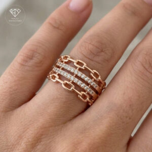 Anillo Cadenas Doradas #7