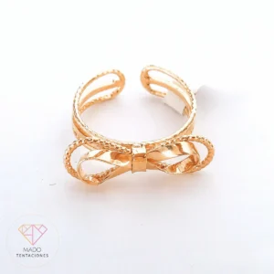 Anillo Moño Dorado #7.5