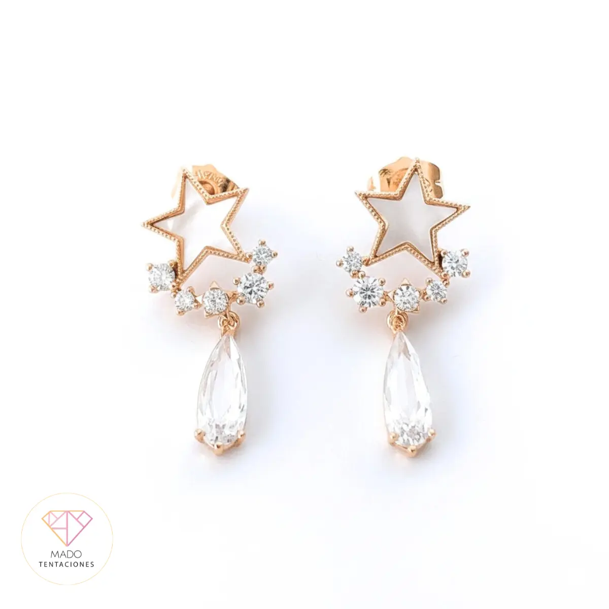 Aretes Estrella Nácar
