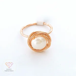 Anillo Nido Perla Elegante