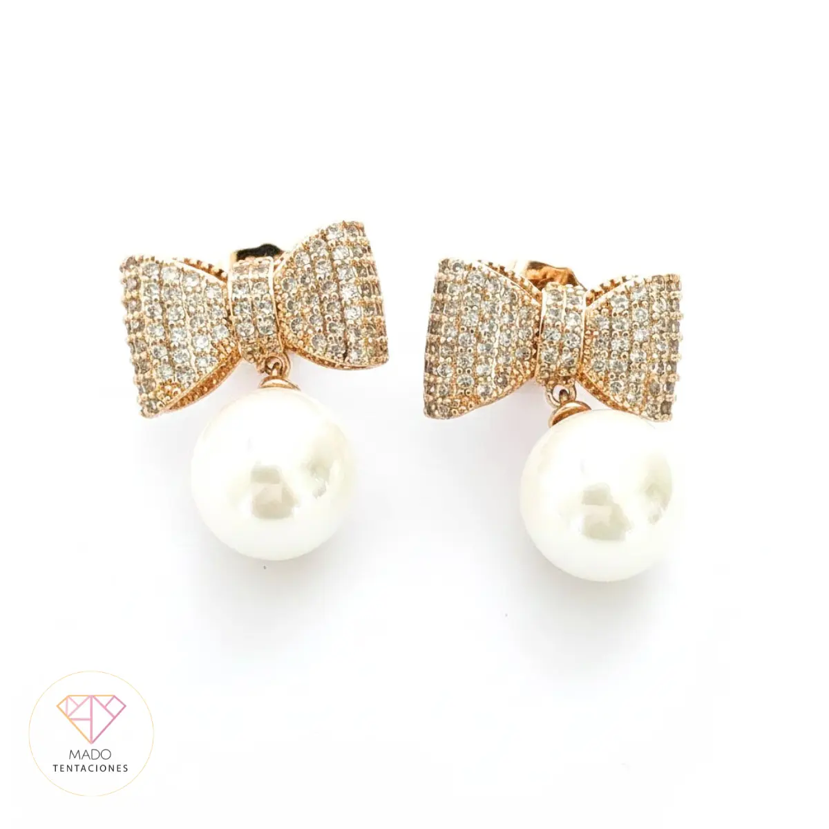 Aretes Moño y Perla