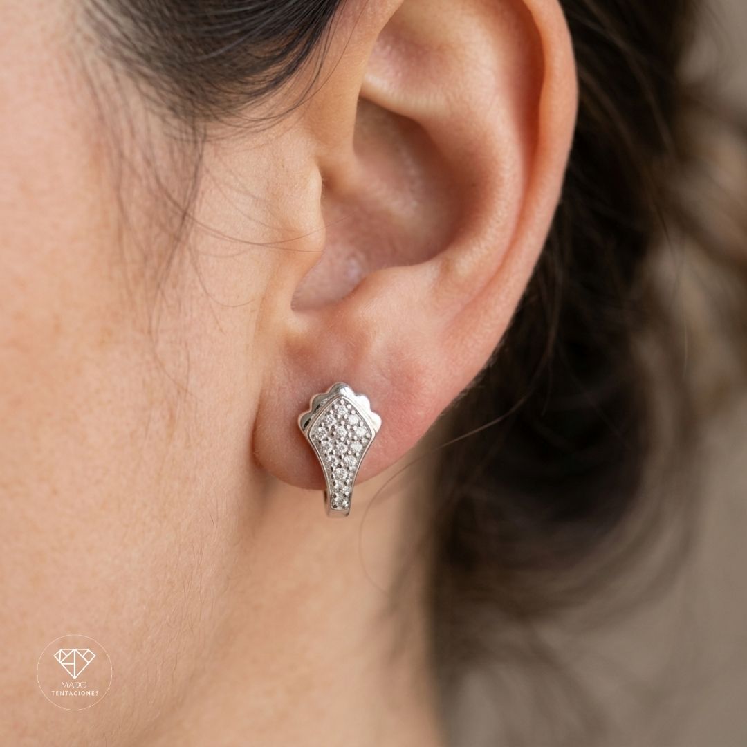 Aretes Abanico Micro-Pavé