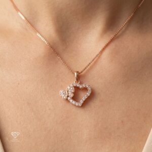 Collar Corazón Mariposa