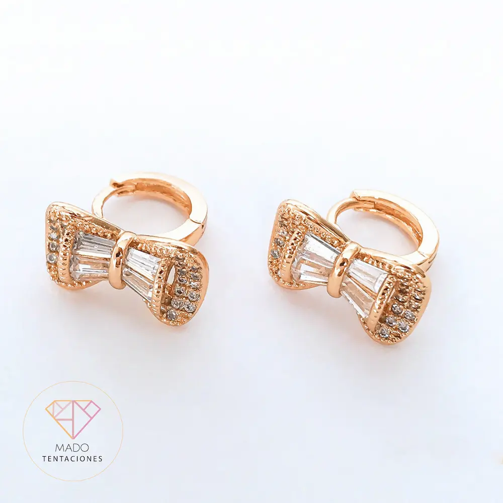 Aretes Moño Baguette