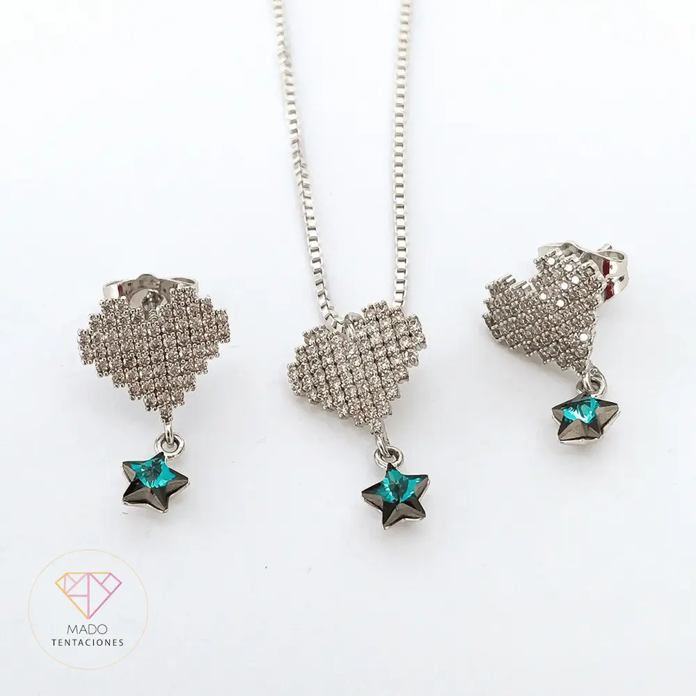 Set Amor Estelar Plateado