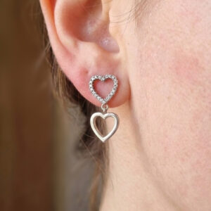 Aretes Doble Corazón