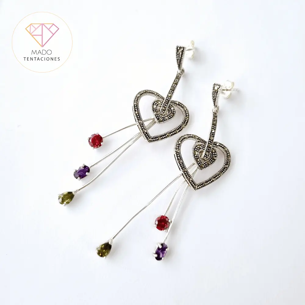 Maxi Aretes Corazón Vintage