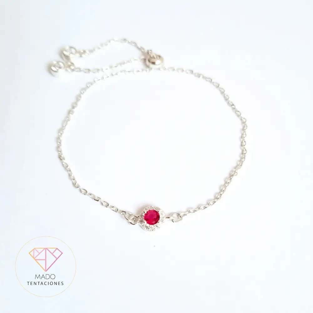 Pulsera Ajustable Punto Rubí