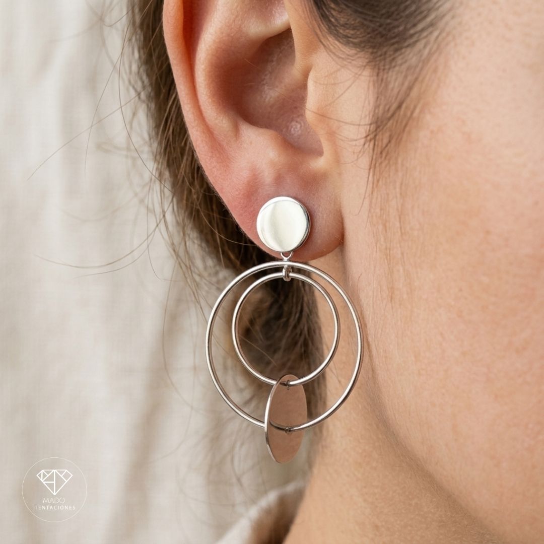 Aretes Broquel Círculos Orbit