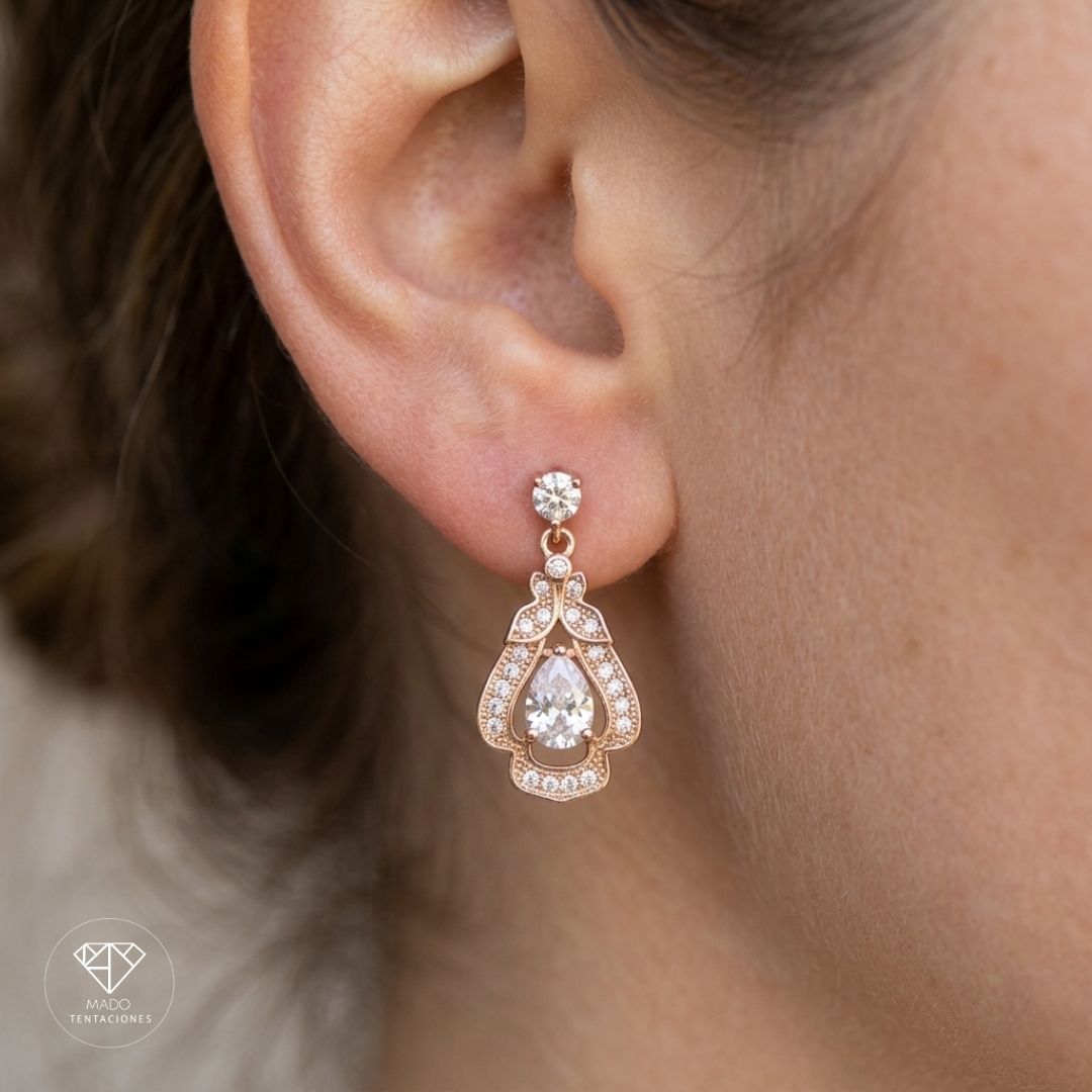 Aretes Broquel Gota Vintage