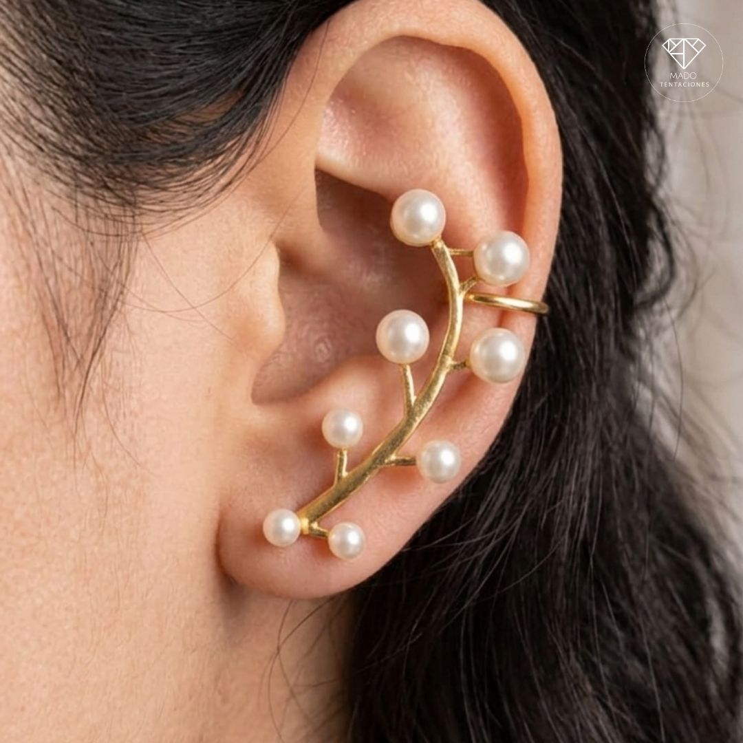 Ear Cuff Rama Perlas