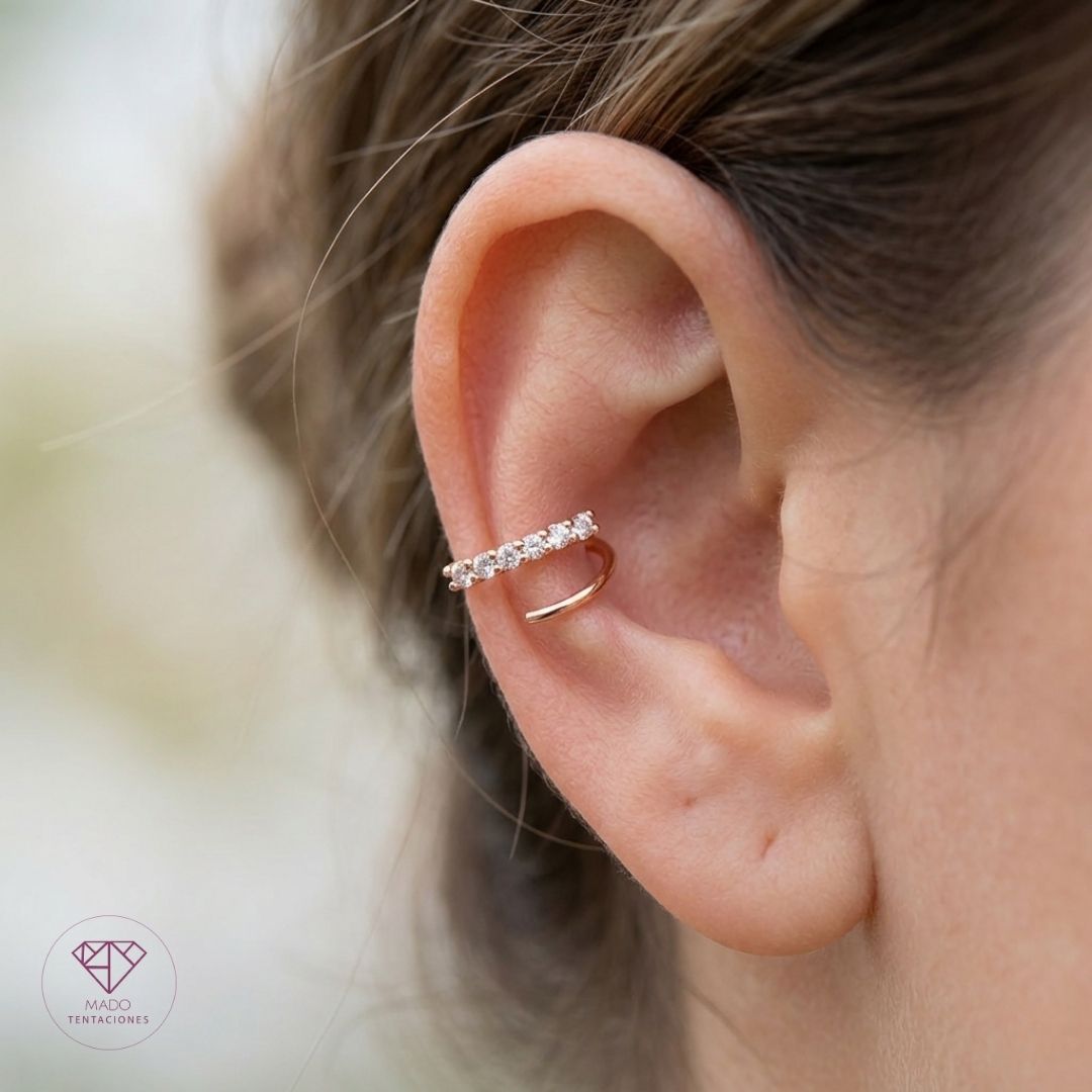 Ear Cuff Espiral Brillante