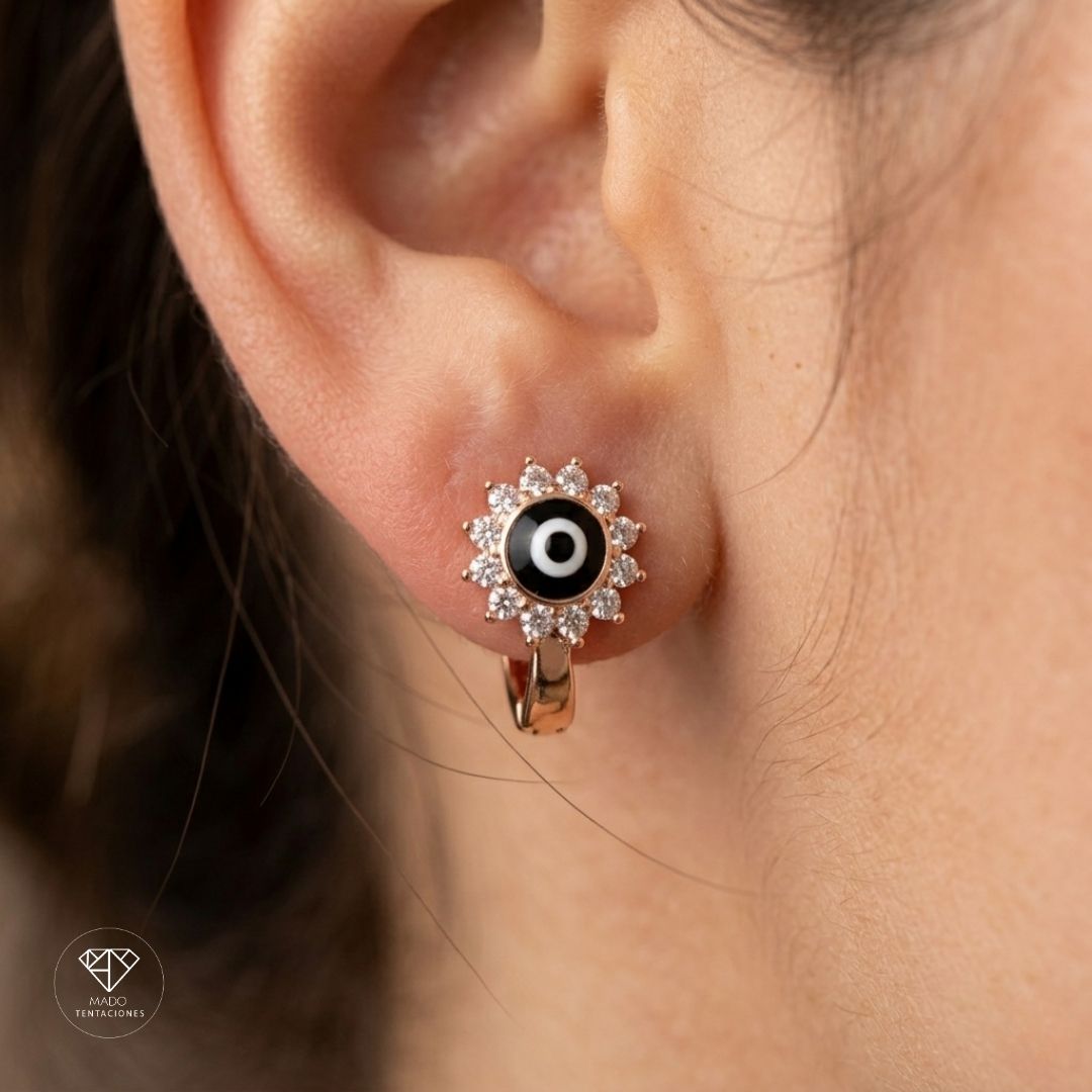 Aretes Ojo Turco Negro