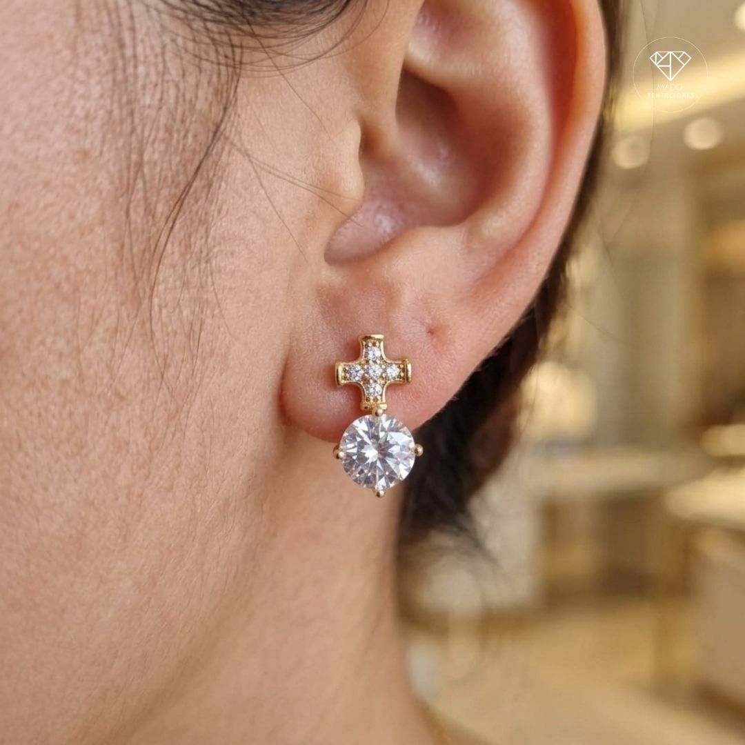 Aretes Sistema Cruz Solitario
