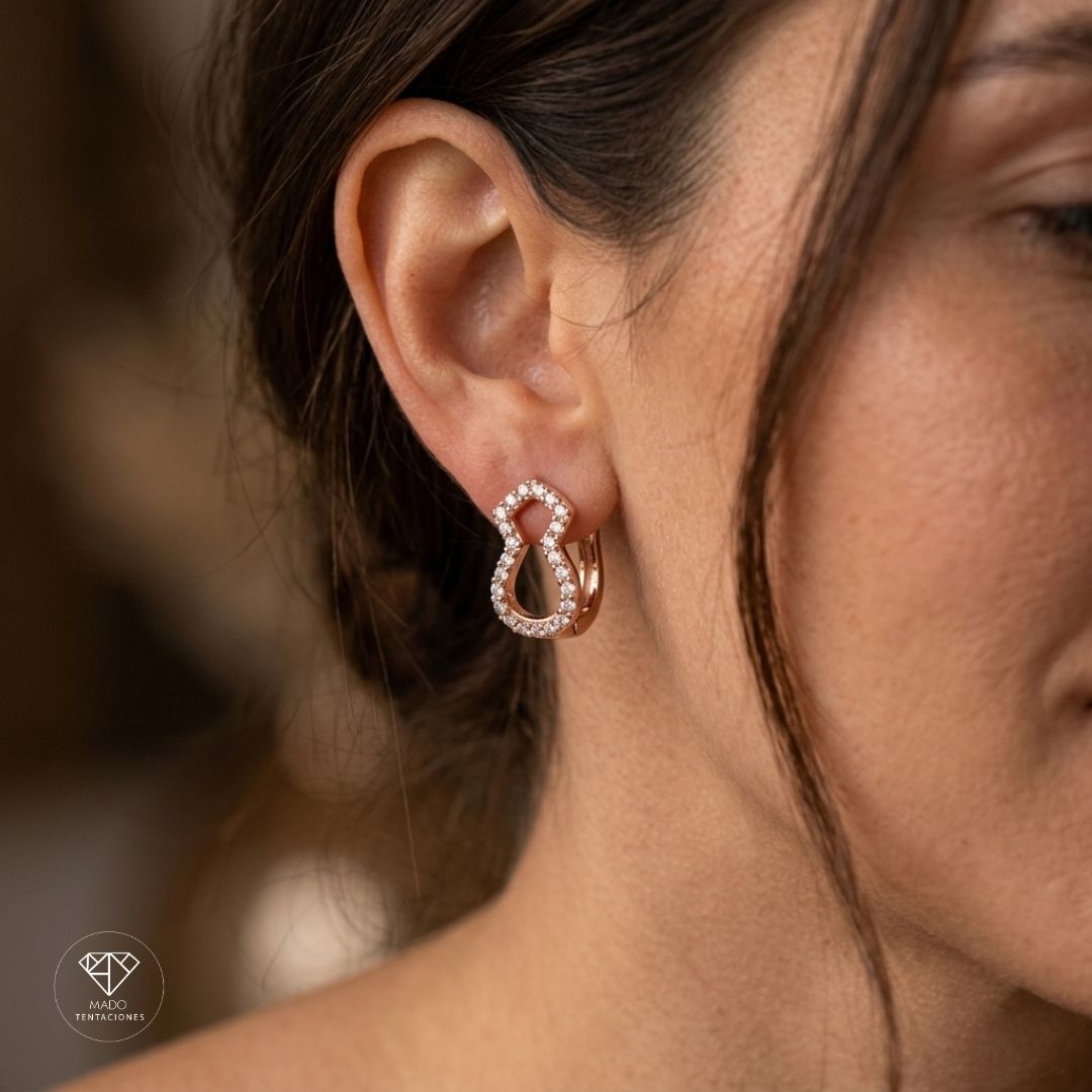 Aretes Sistema Ánfora Pavé