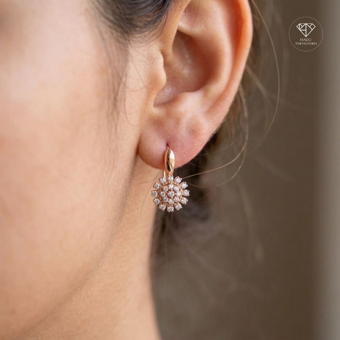 Aretes Sistema Flor Soleil