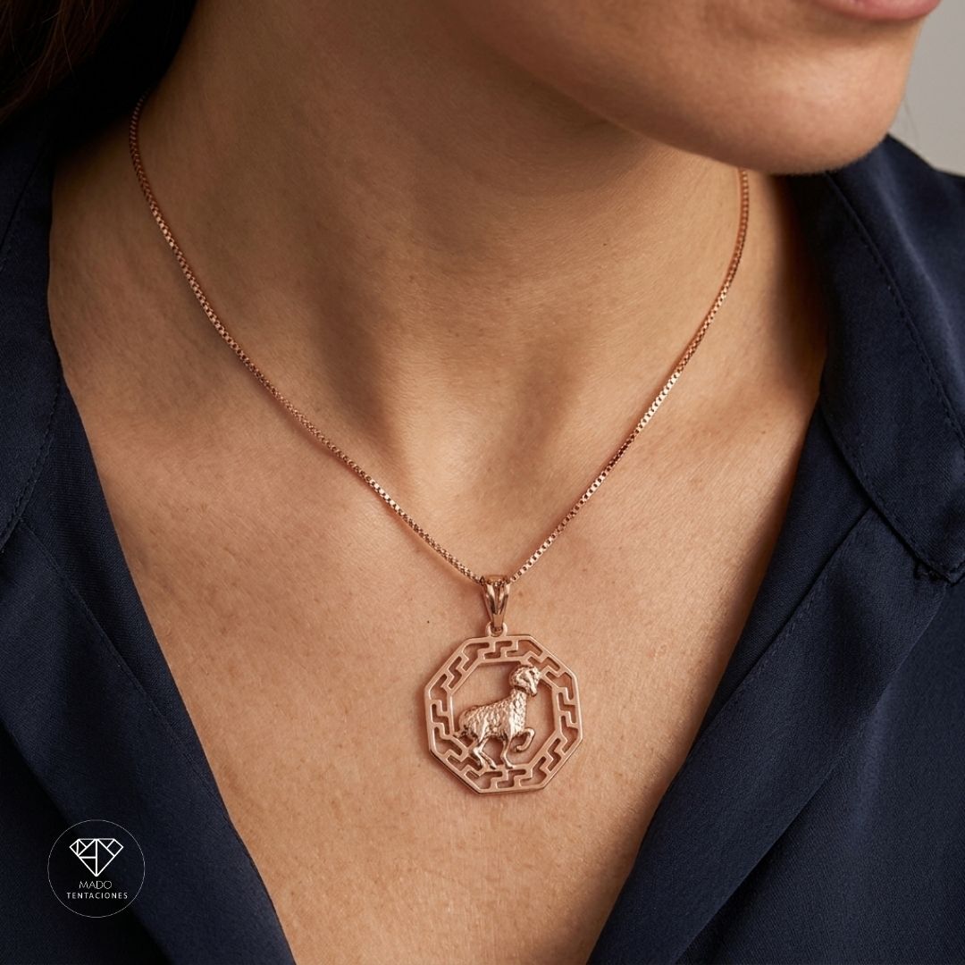 Collar Medalla Signo Aries