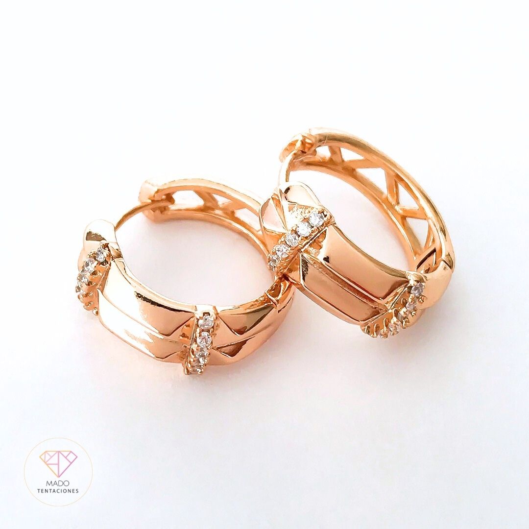 Aretes Argollas Rosé