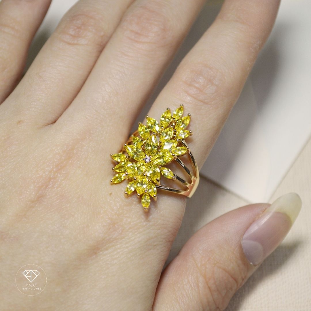 Anillo Orquídea Ambar