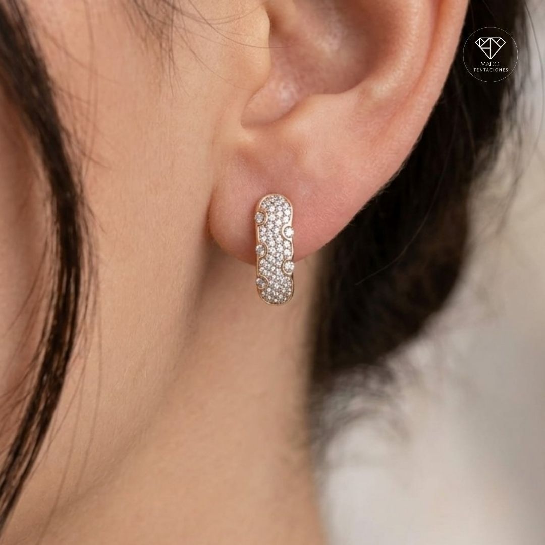 Aretes Abrazo Pave