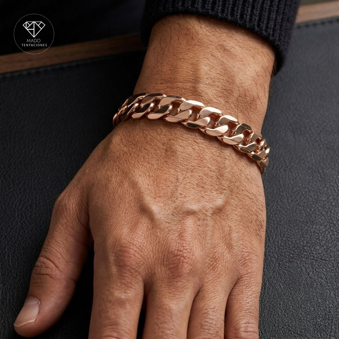 Pulsera Eslabón Cubano Barbado