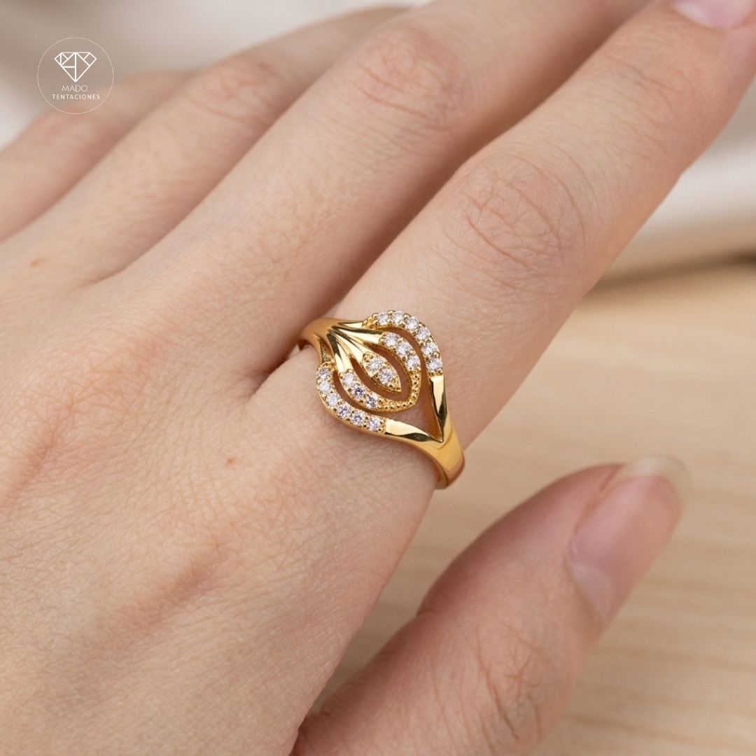 Anillo Corazón Árabe Pavé