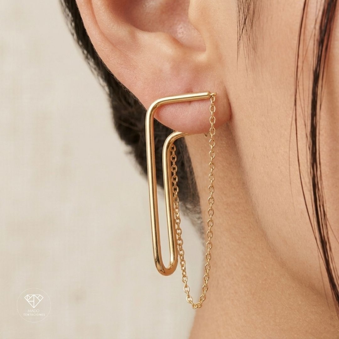Aretes Geométricos Minimalistas Colgantes