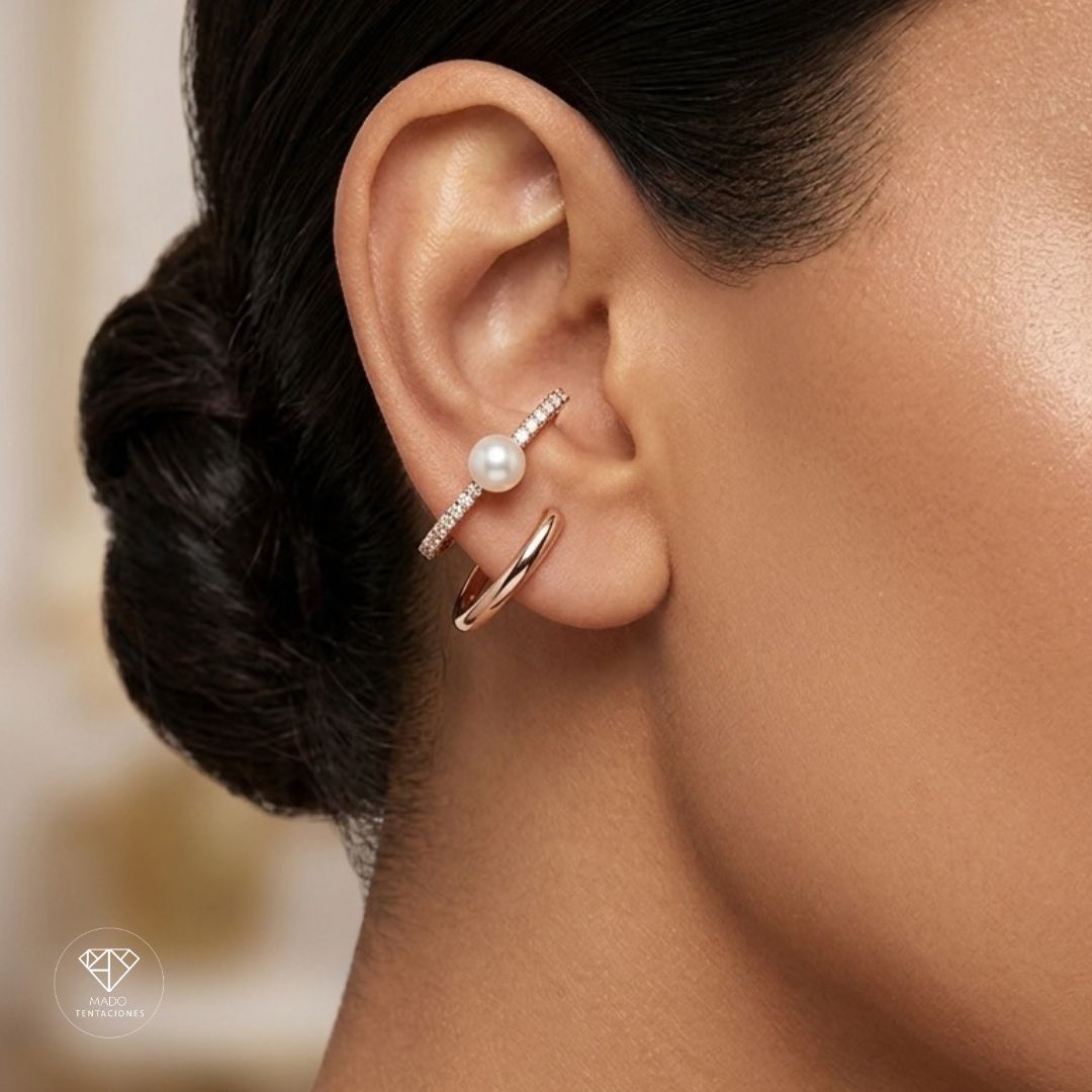 Aretes Dobles Perla