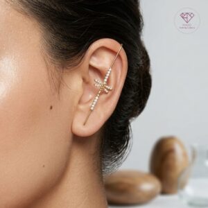 Ear Climber Libélula Pavé