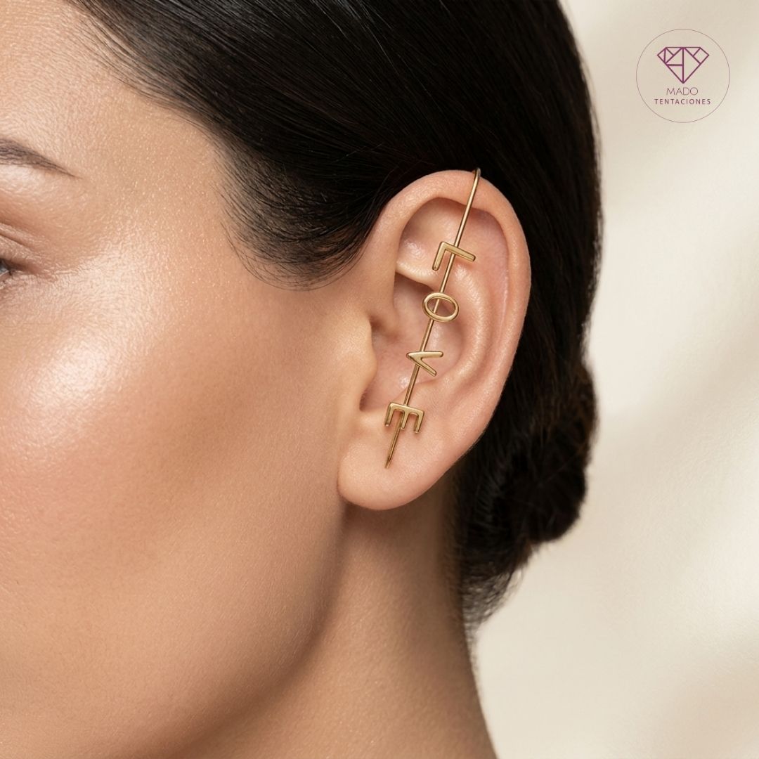 Ear Cuff Love Gold
