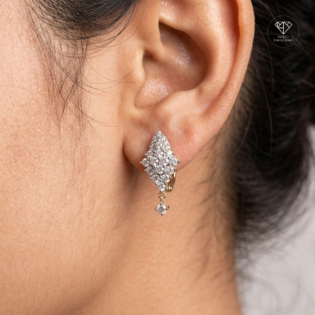 Aretes Sistema Rombo Pavé