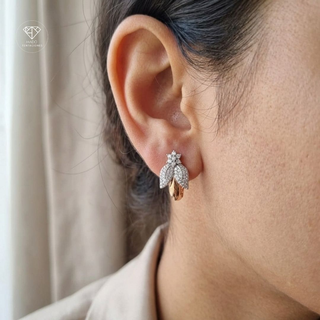 Aretes Sistema Abeja Pavé