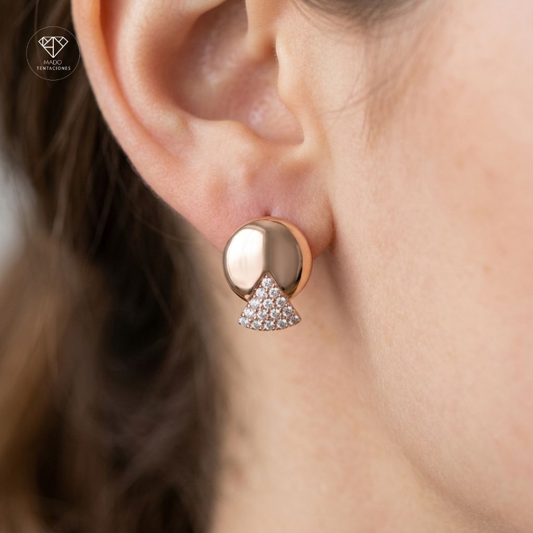 Aretes Sistema Abanico Pavé