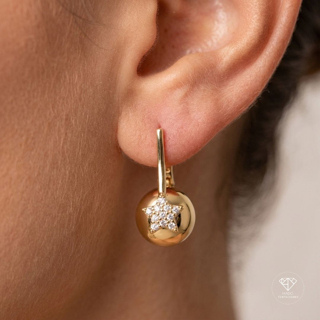 Aretes Esfera Estrella