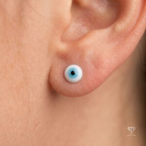 Broqueles Ojo Turco Blanco