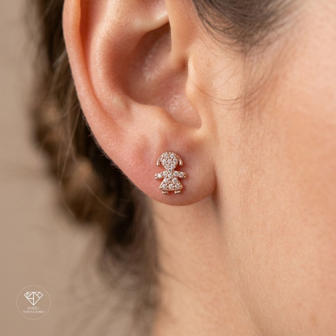 Broqueles Niña Pavé