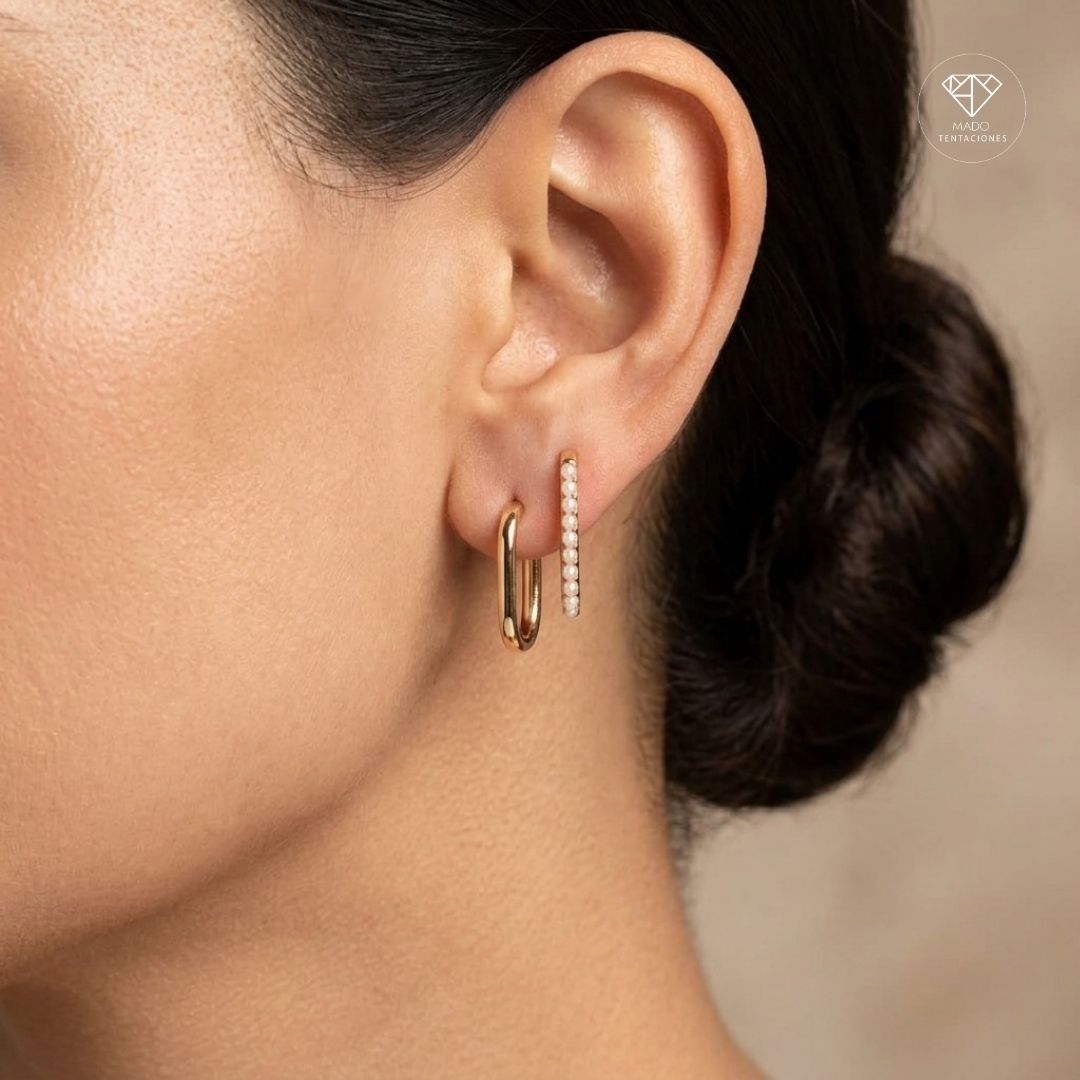 Aretes Climber Perlas Curvos